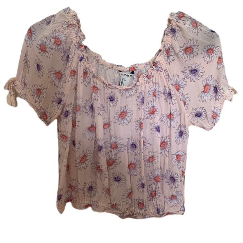 forever 21 flowery off the shoulder top